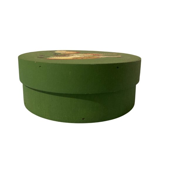 Large Green Shaker Style Box With Hand Painted Partridge Quail Birds - Picture 7 of 9